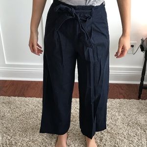 Uniqlo wide leg high waist with tie pants